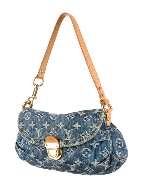 louis vuitton mini pleaty denim handbag|louis vuitton denim bag price.